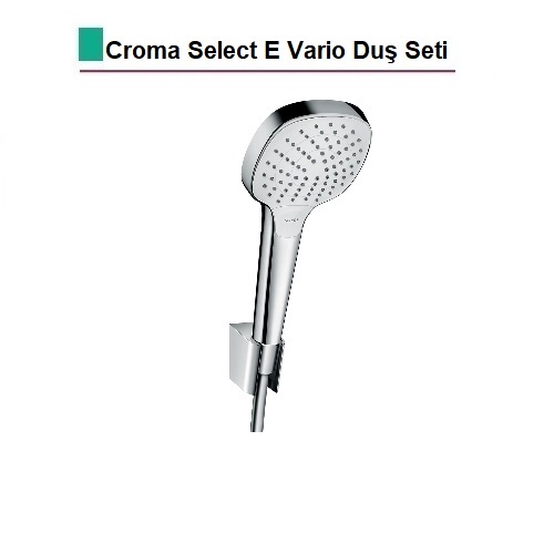 HANSGROHE Croma Select E Duş Seti (El Duşu+Duş askısı+Duş Hortumu) - (27669000)