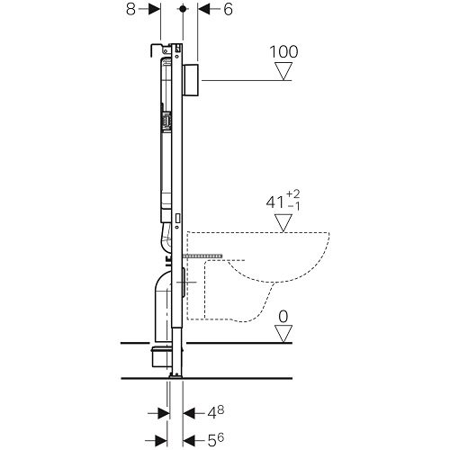 Geberit Alfa 8 cm Duofix Gömme Rezervuar 458.175.00.1