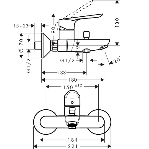 HANSGROHE Logis E Banyo Bataryası - 71403000