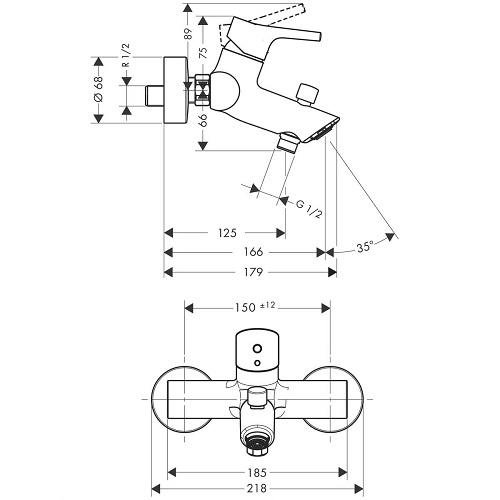 HANSGROHE Talis Banyo Bataryası - 72400000