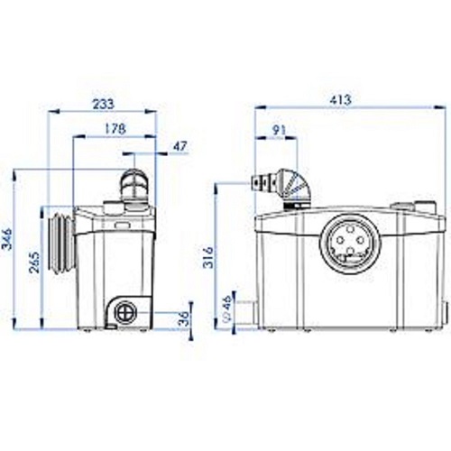 SANIHYDRO SANIPRO XR Bıçaklı Hazneli Atık Su Pompası