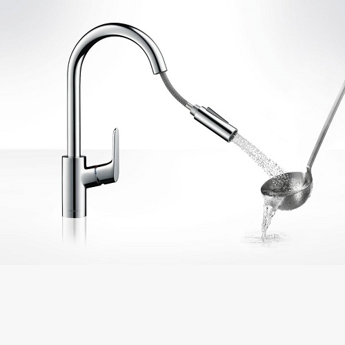 HANSGROHE Focus M41 Çekilebilir El Duşlu 2jet Eviye Bataryası Krom - (31815000)