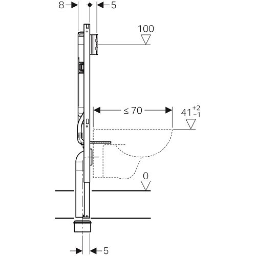 Geberit Sigma Duofix 8 cm Gömme Rezervuar 111.796.00.1