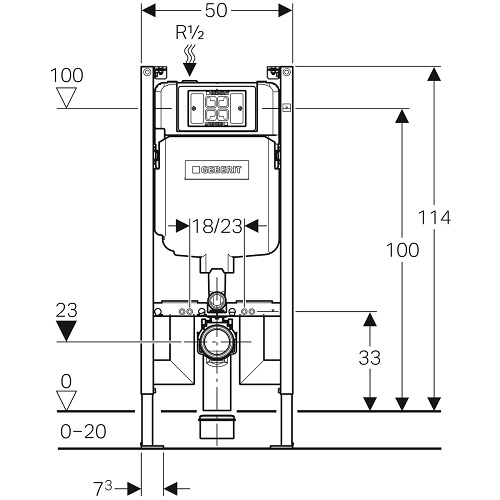 Geberit Alfa 8 cm Duofix Gömme Rezervuar 458.175.00.1