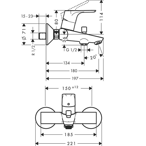 HANSGROHE Focus Banyo Bataryası-31940000