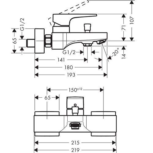 HANSGROHE Metropol Banyo Bataryası - 32540000