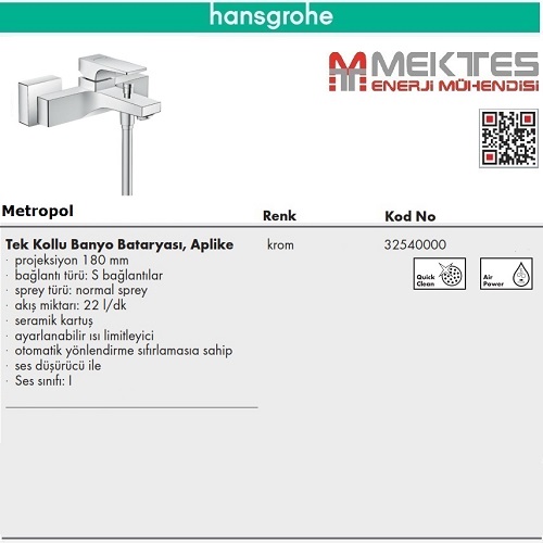 HANSGROHE Metropol Banyo Bataryası - 32540000