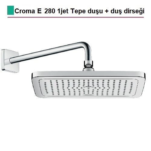 HANSGROHE Croma E Tepe Duşu + Duş dirseği - (26257000+27446000)