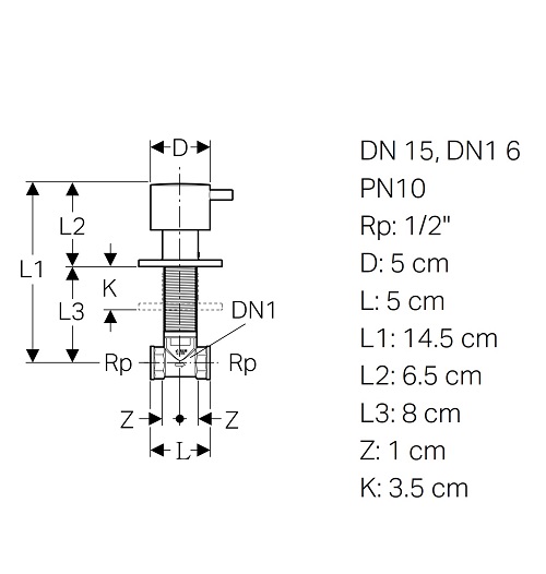 GEBERIT 1/2" Ankastre Stop Valf Seti (Alt+üst gövde)