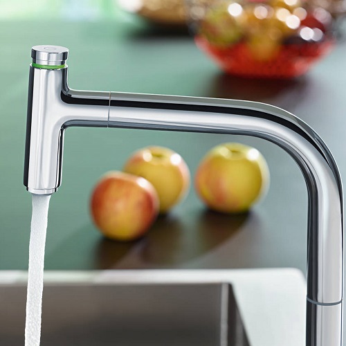 HANSGROHE Granit Çift Gözlü Ank. Eviye + Çekilebilir El Duşlu Batarya + Sifon Seti  - (43220000)