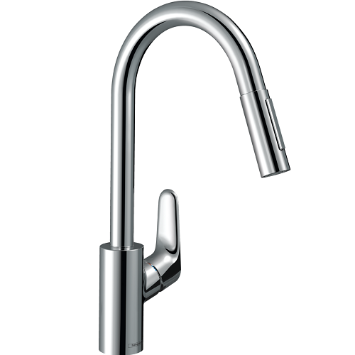 HANSGROHE Focus M41 Çekilebilir El Duşlu 2jet Eviye Bataryası Krom - (31815000)